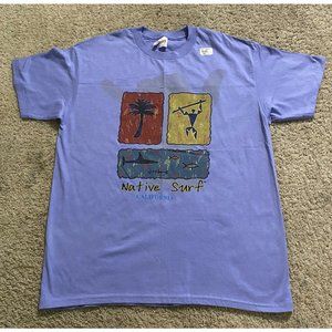 Native Surf T-shirt California  Surfer Grunge VTG XL
